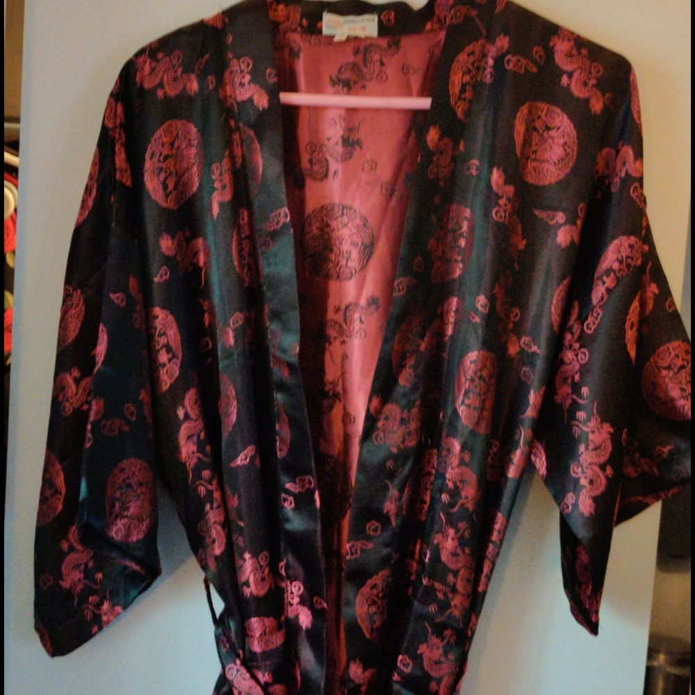 Silk Japanese kimono robe